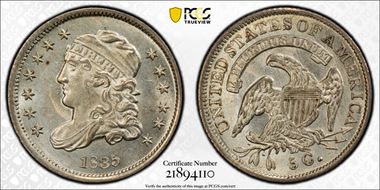 1835 H10C Small Date, Small 5C MS63+