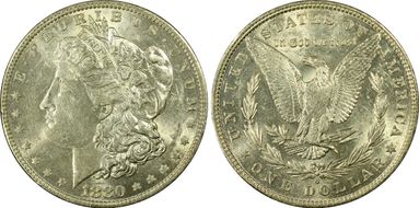 1880-O $1 VAM 55, Checkmark AU58