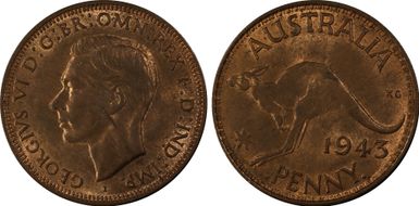 1943-I (b) 1D KM-36 MS63RB