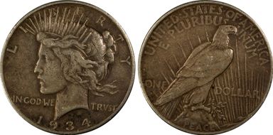 1934-S $1 VF30