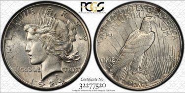 1924-S $1 AU58