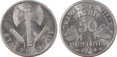 1944-C 50C Gad-425 F-196 MS66