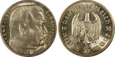 1935-J 5 Mk Hindenburg J-360 MS64