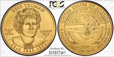 2015-W $10 Bess Truman First Strike MS70