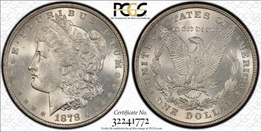 1878 8TF $1 MS65