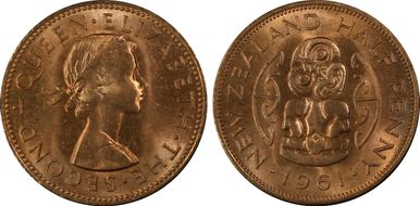 1961 1/2D MS64RD
