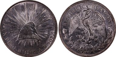 1905-Mo AM Peso KM-409.2 AU58