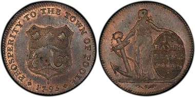 1795 Tk 1/4D DH-10 Dorsetshire, Poole MS63BN