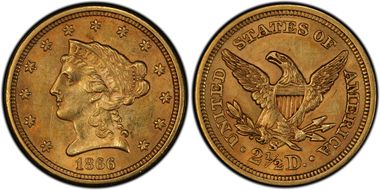 1866-S $2.50 MS61