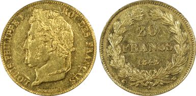 1842-W 20 Fr Gad-1031 AU55