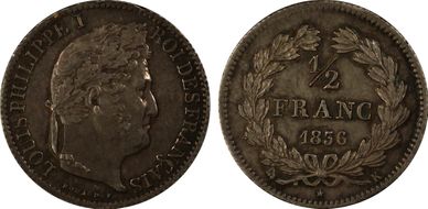 1836-K 1/2 Fr Gad-408 MS63