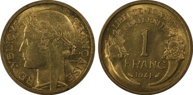 1941 1 Fr Gad-470a F-219 Br-Al  MS66