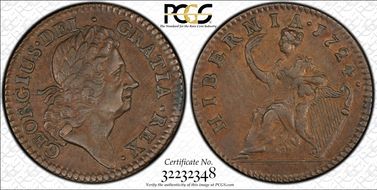 1724 1/2P Hibernia AU53BN