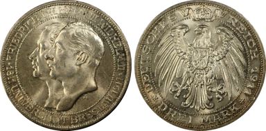 1911-A 3 Mk Breslau Univ J-108 MS64