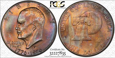 1976-S $1 Silver MS66