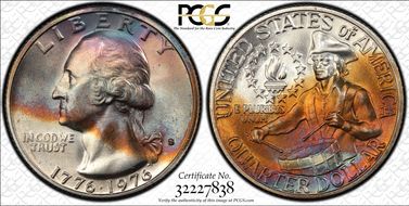 1976-S 25C Silver MS67