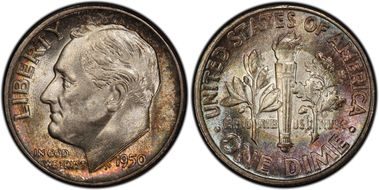 1950 10C MS67+ FB