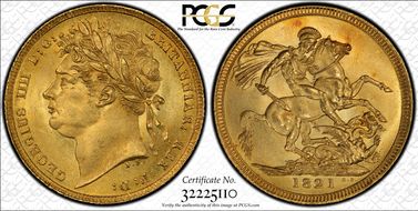 1821 Sov S-3800 MS65