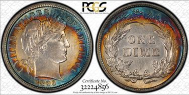 1896 10C AU55
