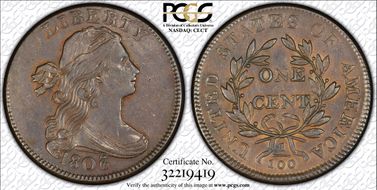 1807/6 1C S-272, Small 7 AU55BN