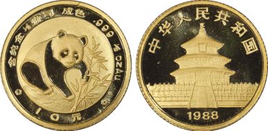 1988 10 Yn Panda Gold PAN-72A MS69