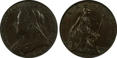 1897 1/4D S-3964 Blackened finish MS64