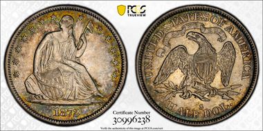 1872-S 50C AU53