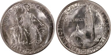 1936-D/D 50C QDO & RPM, FS-101 San Diego MS66