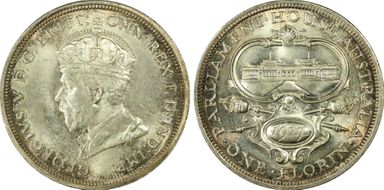 1927(m) Florin Canberra  KM-31 MS65
