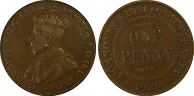 1920 .//.  1D Dot above & below VF25BN