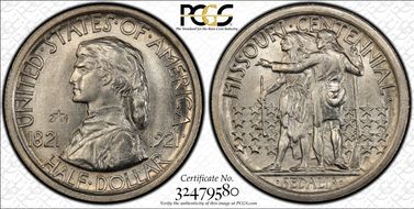 1921 50C Missouri, 2*4 MS64