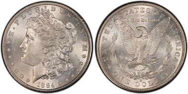 1884-S $1 MS62