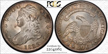 1829/7 50C O-102a AU58