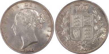 1885 1/2 Cr S-3889 AU58