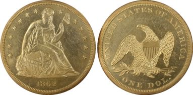 1862 $1 PR62