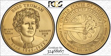 2015-W $10 Bess Truman MS69