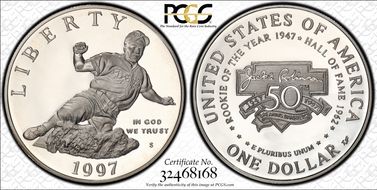 1997-S $1 Jackie Robinson PR68DCAM