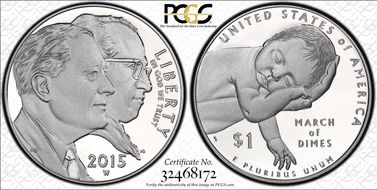 2015-W $1 March of Dimes PR69DCAM
