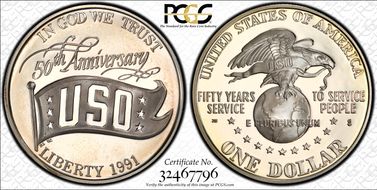 1991-S $1 USO PR69DCAM