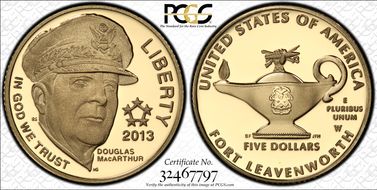 2013-W $5 5 Star Generals MacArthur PR69DCAM