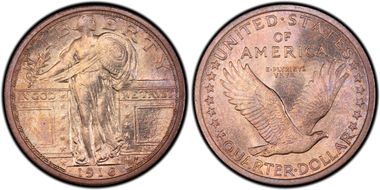 1916 25C Standing Liberty MS65FH