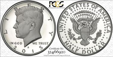 2015-S 50C Silver First Strike PR70DCAM