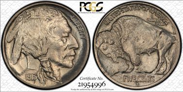 1913-D 5C FS-401, 2 Feathers MS65