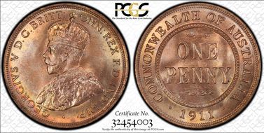 1911 (L) 1D KM-23 MS64+ RD