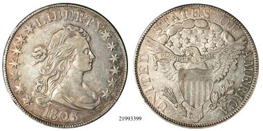 1805/4 50C Overton 101 AU50