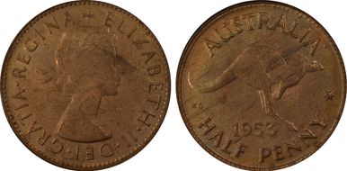 1953 A. (p) 1/2D MS63RB