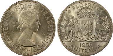 1956(m) Florin KM-60  Ag MS62