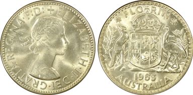 1963(m) Florin KM-60 Ag MS63
