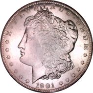 1901-O $1 MS65PL