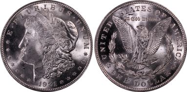 1921 $1 Morgan MS65